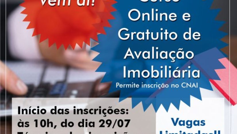 Aviso Curso Avaliação Imobiliária 2 edicao julho-01