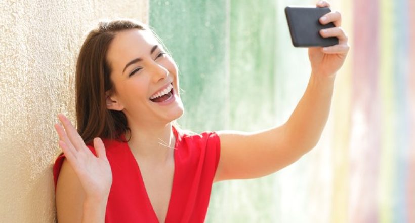 mulher selfie