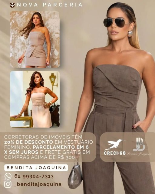 Nova parceria para as corretoras de imóveis!

O Creci de Goiás acaba de firmar uma nova parceria com a Bendita Joaquina, trazendo vantagens exclusivas para as corretoras de imóveis.

👗 20% de desconto em vestuário feminino

💳 Até 6x sem juros

🚚 Frete grátis nas compras acima de R$ 300

Mais uma parceria pensada para oferecer benefícios e facilitar o dia a dia das profissionais que fazem parte do mercado imobiliário goiano.

📲 WhatsApp: (62) 99303-7313

🌐 Bendita Joaquina

📸 Instagram @_benditajoaquina

Aproveite esse benefício!

#crecigoias #corretoradeimoveis #vestuario #desconto #crecigo