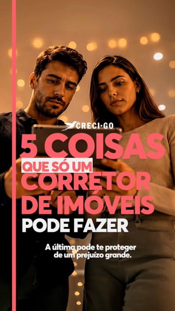 Tem quem acredite que o corretor de imóveis serve apenas para mostrar imóveis.

Até o dia em que aparece uma matrícula com problema, uma cláusula mal interpretada, uma documentação irregular ou um negócio que dá prejuízo.

A verdade é que o corretor de imóveis não vende apenas um imóvel.

Ele ajuda a proteger seu patrimônio, reduz riscos e acompanha etapas que a maioria das pessoas só descobre quando algo dá errado.

E tem uma diferença que quase ninguém percebe:

Se uma pessoa sem habilitação cometer um erro, ela simplesmente desaparece do negócio.

Já o corretor de imóveis responde pelos seus atos e está sujeito à fiscalização profissional.

Agora queremos saber:

🤔 Qual dessas 5 funções você não sabia que fazia parte do trabalho de um corretor de imóveis?

Comente o número.

#CRECIGoia #CompraDeImovel #AluguelSeguro #SegurancaJuridica #DicaImobiliaria