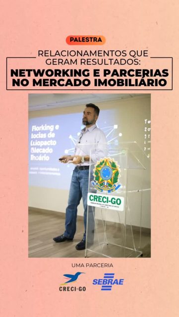 No último mês, o Creci de Goiás, em parceria com o Sebrae Goiás, reuniu corretores de imóveis para a palestra "Relacionamentos que Geram Resultados: Networking e Parcerias no Mercado Imobiliário".

Foi uma manhã de aprendizado, troca de experiências e networking, reforçando que boas conexões podem abrir portas para novas oportunidades no mercado imobiliário.

▶ Relembre alguns momentos desse encontro!

Se você não participou desta vez, fique de olho na programação. Neste segundo semestre novas palestras e eventos vêm por aí!