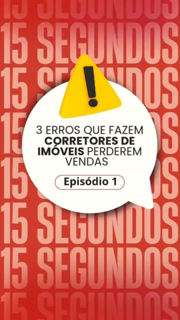 🚨 Você pode estar perdendo vendas sem perceber

No mercado imobiliário, nem sempre o problema é falta de cliente.

Às vezes, a venda se perde por erros simples mas que comprometem a confiança, a experiência do cliente e até a oportunidade de negociação.

🎬 No 1º episódio da série “Erros que fazem corretores perderem vendas”, mostramos 3 erros que precisam sair da sua rotina.

E tem um detalhe importante: o terceiro erro pode fazer você perder o cliente para outro corretor em poucos minutos.

▶️ Dê o play e veja se você está cometendo algum desses erros

📌 Salve este Reels e acompanhe a série para descobrir outros erros que podem estar custando negócios a você.

#CRECIGO #VendasImobiliárias #Lead #Prospecção #MarketingImobiliário