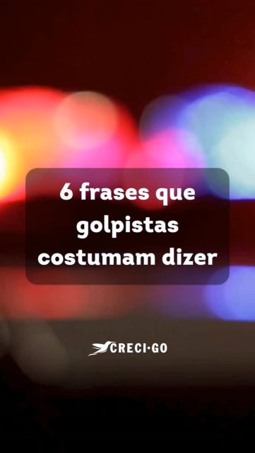 🚨 6 frases que golpistas costumam dizer. Salve este post antes de fechar negócio!

A pressa é grande, a oportunidade parece imperdível e a promessa é tentadora. É justamente nessa hora que você precisa redobrar a atenção. ⚠️

Antes de transferir qualquer valor, confira a documentação, confirme os dados do beneficiário e não avance sob pressão.

📲 Prepara o print, compartilha com quem está procurando imóvel e ajude mais pessoas a evitar golpes!

🔑 Negócio imobiliário exige segurança. 

Imóvel, só com corretor de imóveis. 

#ExijaOCRECI

#CRECIGO #GolpeImobiliário #SegurançaImobiliária #CorretorDeImóveis